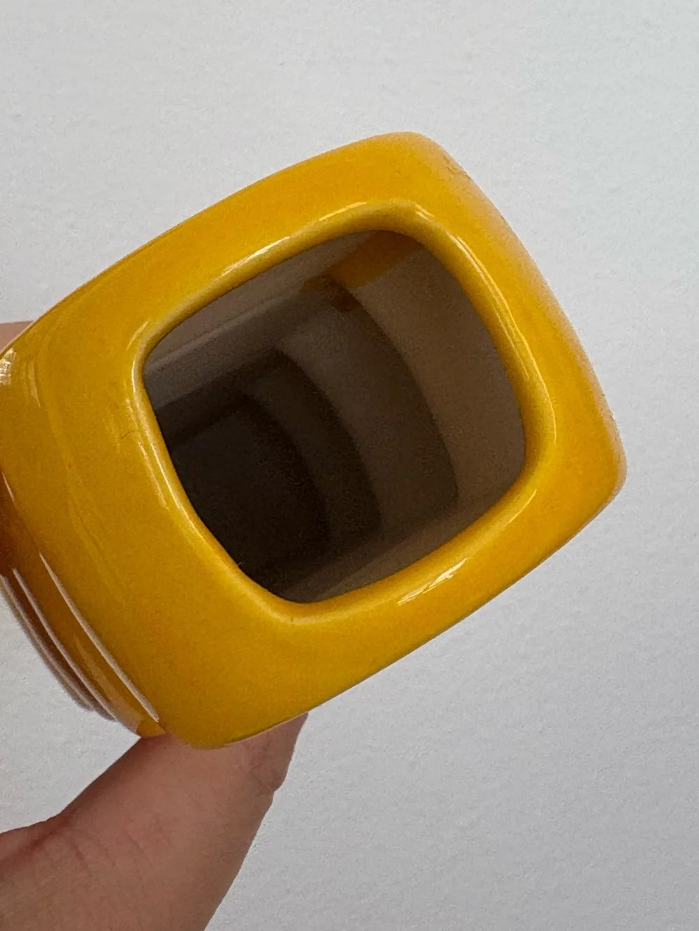 Vintage Stacked Ceramic Yellow Smiley Vase